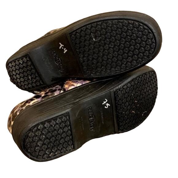 Safe T Step Clogs Women SZ 7 Leopard Slip Resistant Comfort Shoes Occupational - Picture 7 of 11